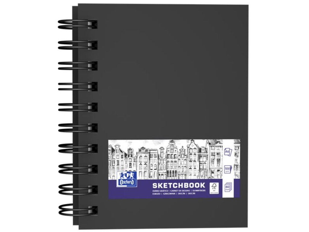 Skitseblok A6 100gr Oxford 50 ark