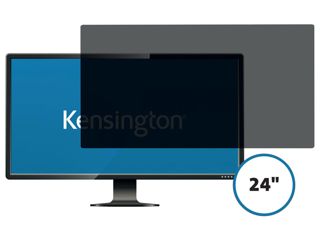 Skærmfilter Kensington 24" wide 16:9 2-vej aftagelig