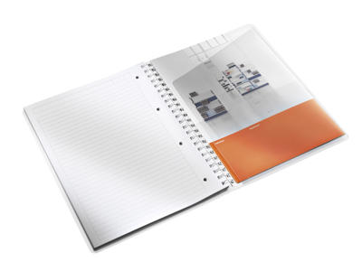 Notesbog A4 linjeret leitz pink