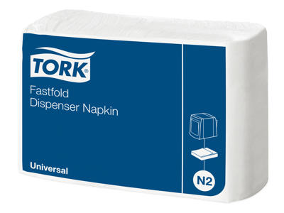 Servietter Tork N2 10933 Fastfold 1-lags hvid 36x300 stk.