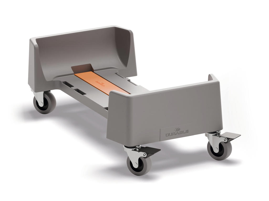 Vogn Durabin 60L. grafitgrå PP m/4 hjul