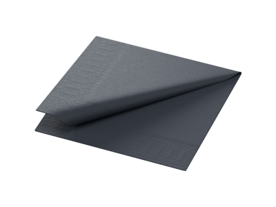 Servietter 24x24 cm 3-lags sort Duni 8x250 stk