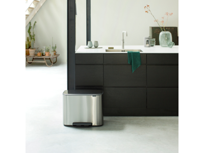 Brabantia Pedalspand Bo | 11 + 23 liter | Mat stål