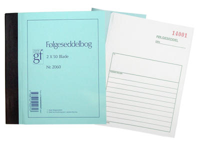 Følgeseddelbog med kopi 2x50 ark 2060