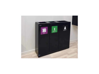 Affaldsbeholder Bica 2x65L+1x95L sort