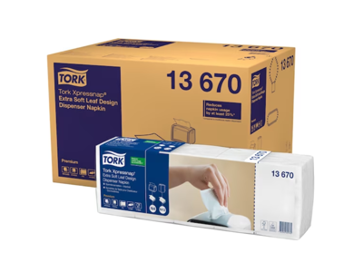 Servietter Tork N4 13670 Xpressnap 2-lags hvid 4000 stk.