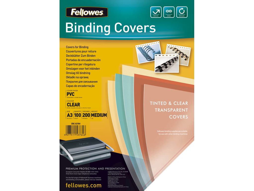 Forsider A3 klar 200 mic 100 stk