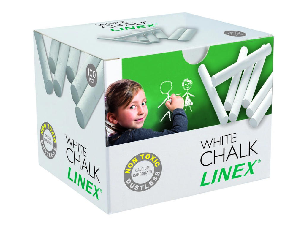 Kridt Linex hvid 100 stk