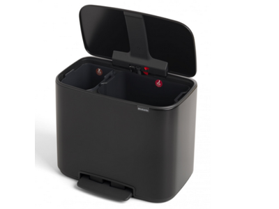 Brabantia Pedalspand Bo | 11 + 23 liter | Sort