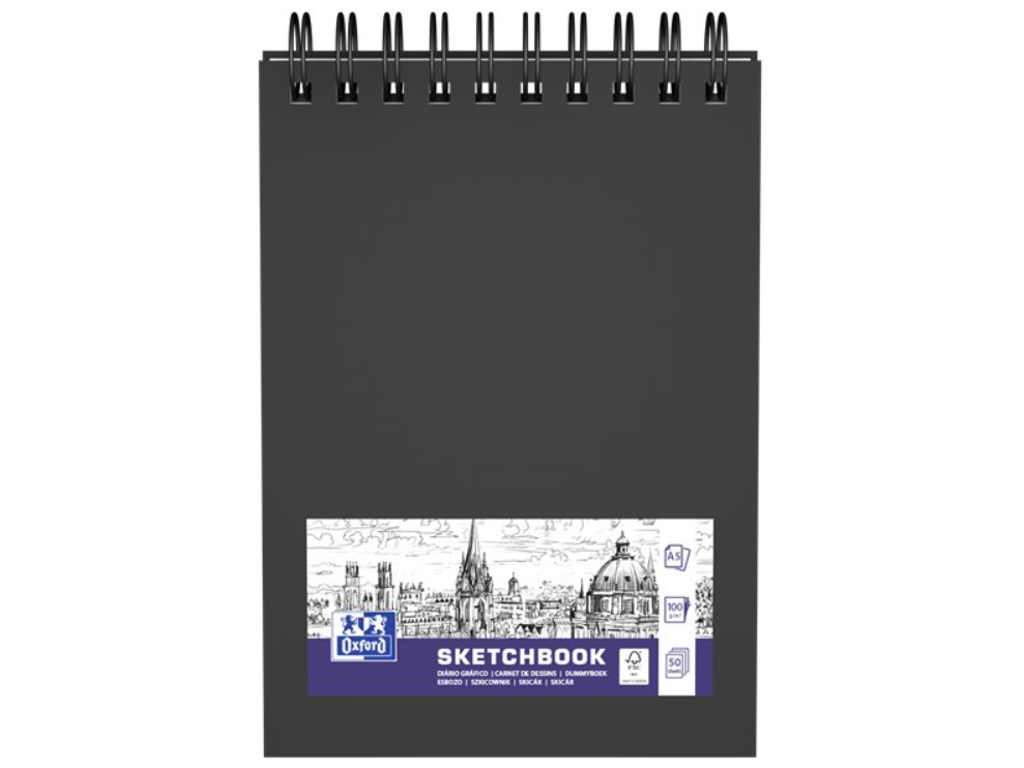 Skitseblok A5 100gr Oxford 50 ark