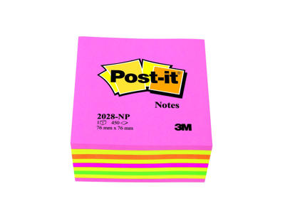 Post-it 76x76mm neon cube 450 blade
