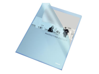 Plastomslag A4 0,115 blå 100 stk Esselte