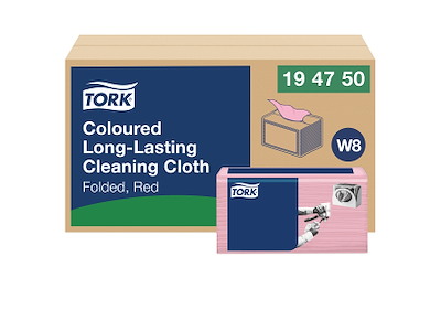 Aftørringsklud Tork W8 194750 Premium rød 40 stk.