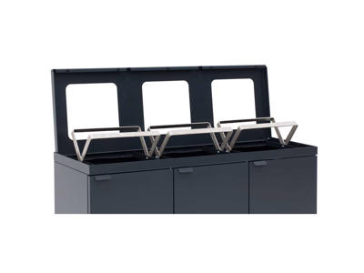 Affaldsbeholder Bica 3x65L antracit