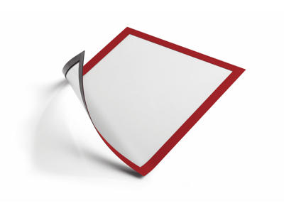 Skilt Duraframe® A4 rød magnetisk 5 stk