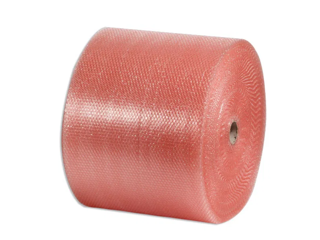 Bobleplast antistatisk rosa 50 cm x 100 meter