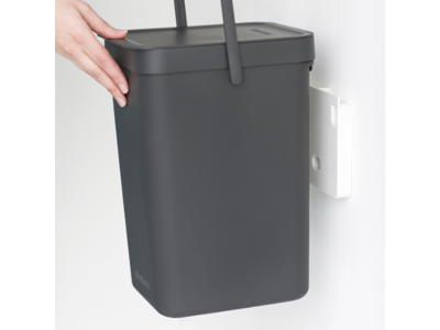 Brabantia affaldsspand med låg | 12 liter | Grå | Affaldssystem