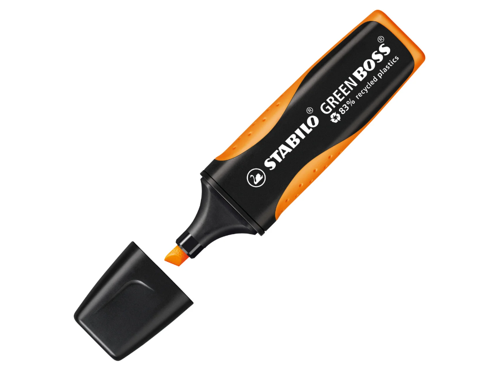 Overstregningstusch | Stabilo | Boss | orange 83% recycled plastics