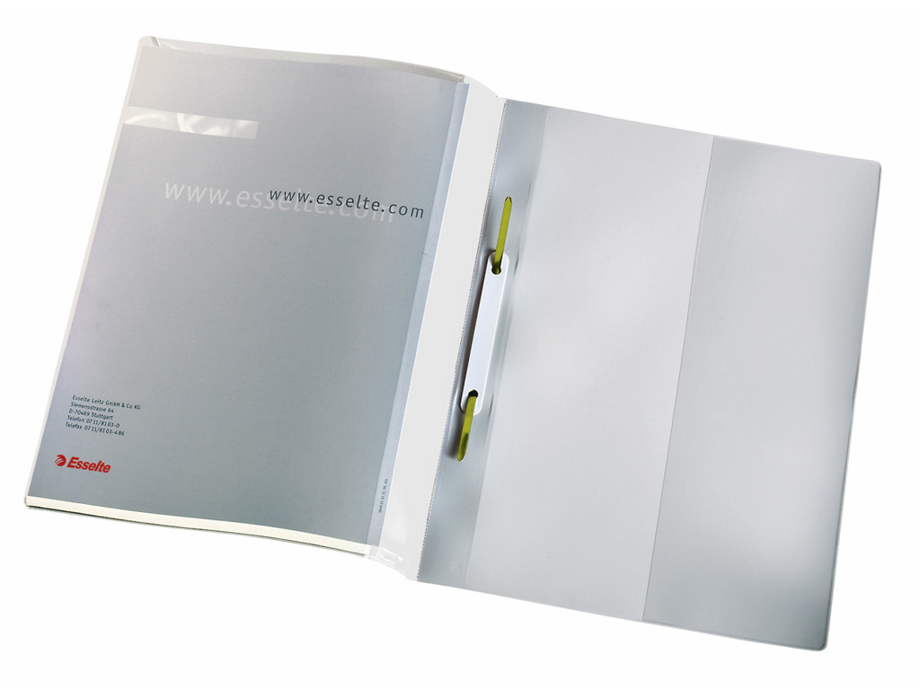 Tilbudsmappe A4 hvid dobbelt forside, med lomme