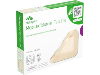 Skumbandage Mepilex Border Flex Lite 4x5 cm, steril 10 stk