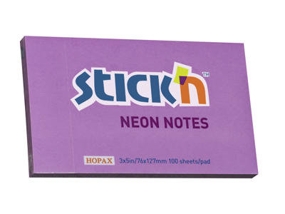 Notes 75x127 mm Neon lilla