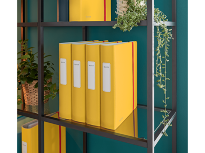 Brevordner Leitz Cosy A4 65mm gul