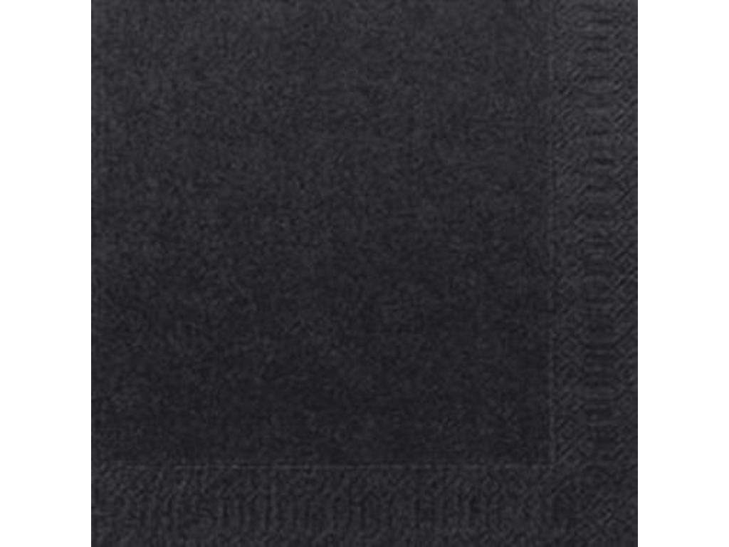 Servietter 33x33 cm 3-lags Duni sort 8x125 stk