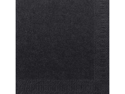 Servietter 33x33 cm 3-lags Duni sort 8x125 stk