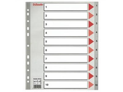 Talregister A4 Qline 1-10 grå