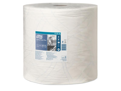 Aftørring Tork W1 130040 Plus 2-lags hvid 1500 ark/rl.