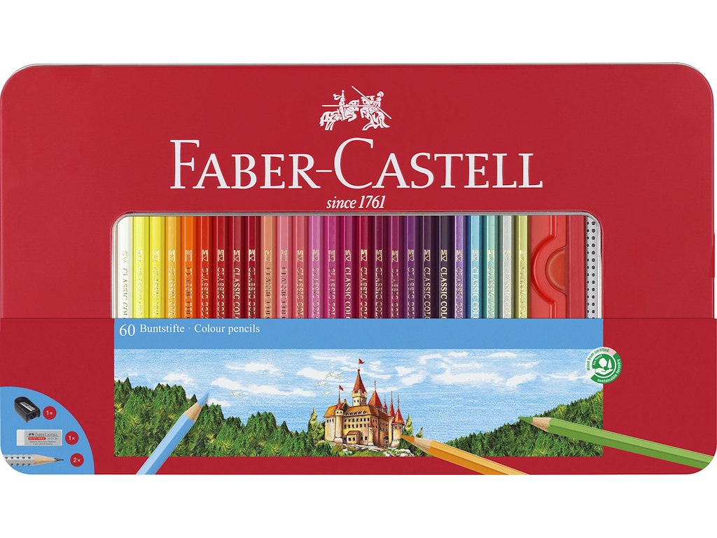 Farveblyant Faber Castell slot 60 ass.