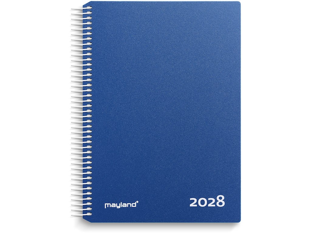 Timekalender blå PP-plast 2028