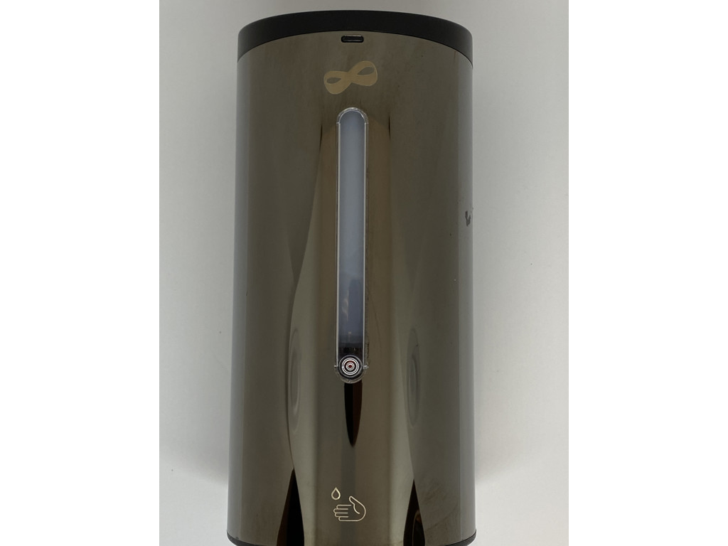 Dispenser med sensor i metalic sort 700 ml