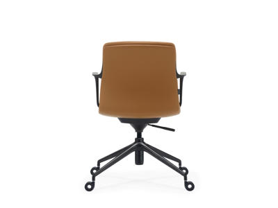 Mødestil Ventus Morgan lav, Cognac PU/sort stel