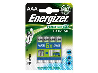 Batteri Energizer Extreme AAA 800 mAh genopladelig 4 stk