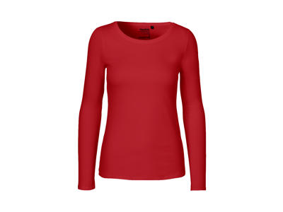 Dame Langærmet T-shirt Neutral O81050 rød