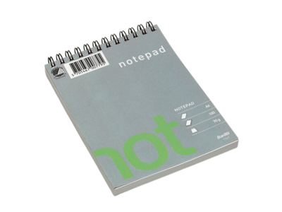 Notesblok A6 ulinjeret med spiral