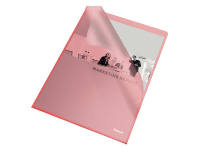 Plastomslag A4 0,115 rød 100 stk Esselte