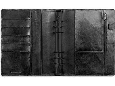 System A5 ugekalender højformat sort skind 2026