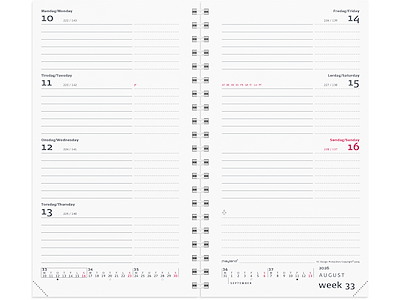 Week Planner International tværformat REFILL 2026