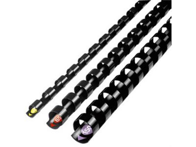 Spiralrygge 6 mm 21 ringe sort 100 stk A4