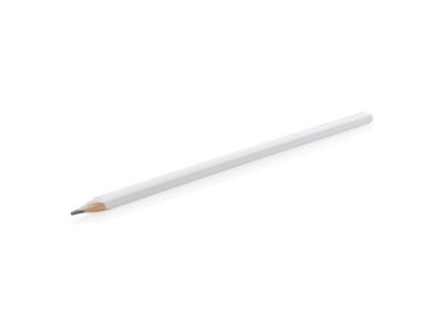 25cm snedkerblyant i træ, hvid