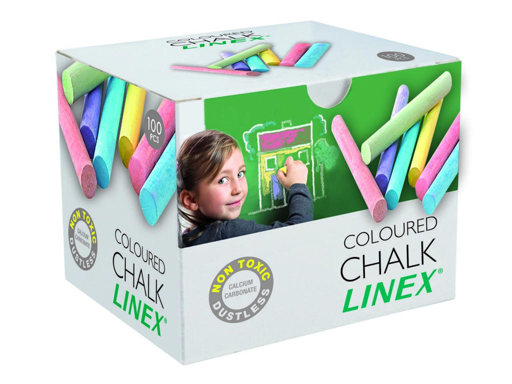 Kridt Linex farvet 100 stk