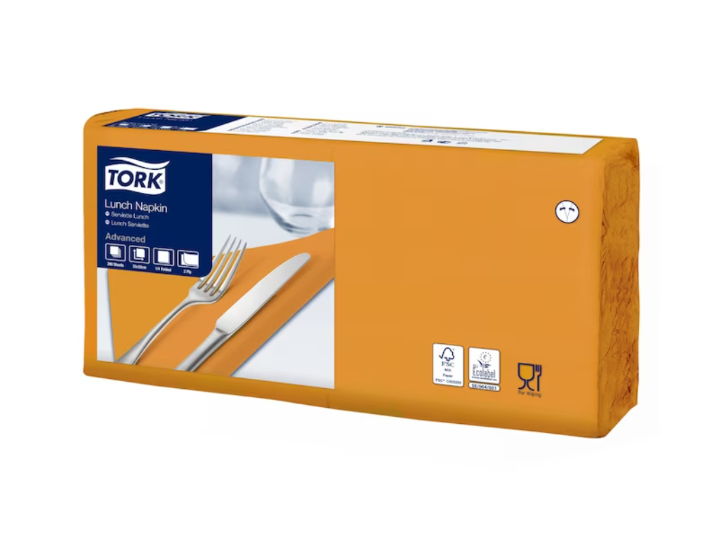 SERVIET TORK 33X33 CM ORANGE