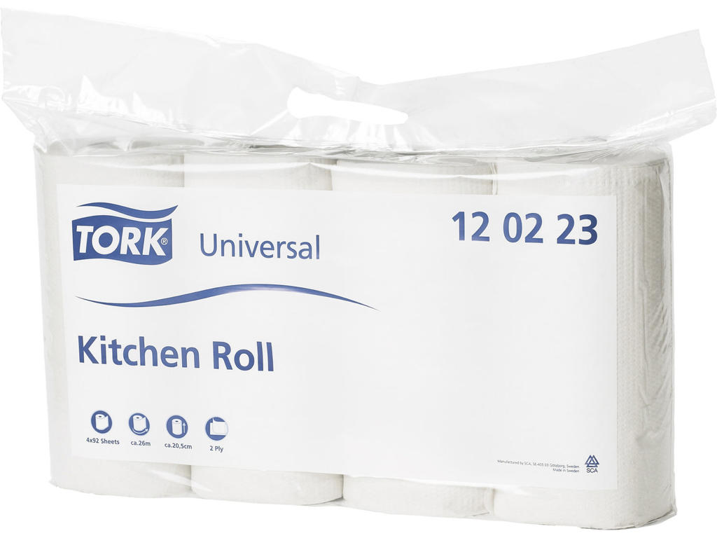 Køkkenrulle Tork Basic | 2-lags hvid | halve ark | 32 rl | 26 m