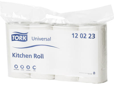 Køkkenrulle Tork Basic | 2-lags hvid | halve ark | 32 rl | 26 m