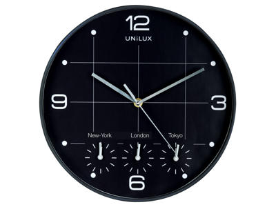 Vægur Unilux On Time ø 30,5 CM Sort