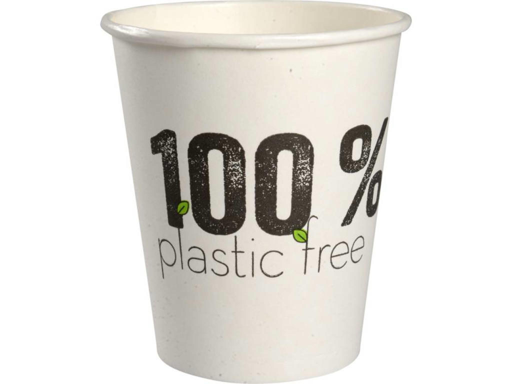 Papkrus Plastic Free single wall | 24/25 cl | hvid | 50 stk