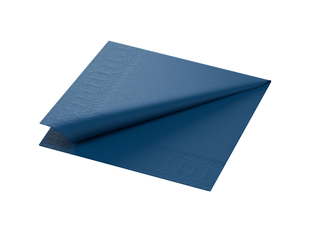 Servietter 33x33 cm 2-lags Duni mørkeblå 16x125 stk