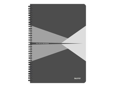 Notesblok Leitz Office A4 grå kvadreret